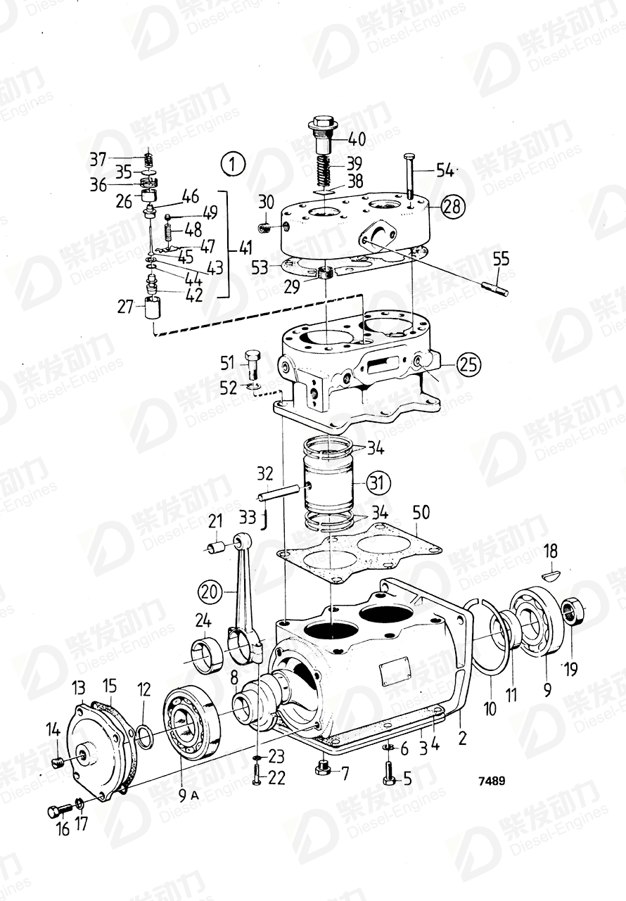 VOLVO Piston ring kit 328754 Drawing